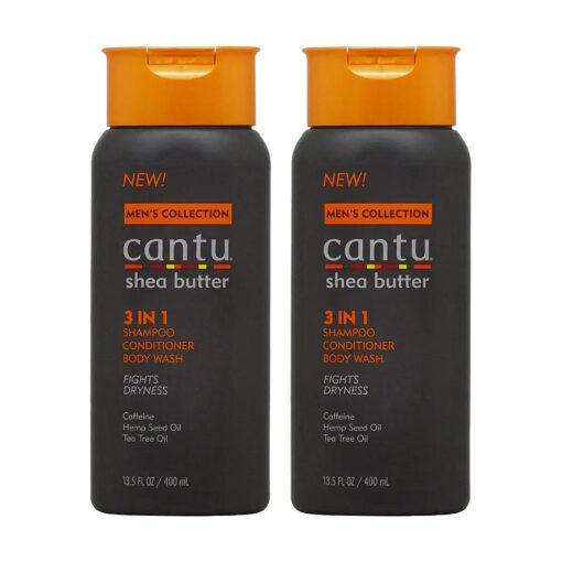 Cantu Men 's 3 In 1 Shampoo/Conditioner/Body Wash 13.5oz" Pack of 2"