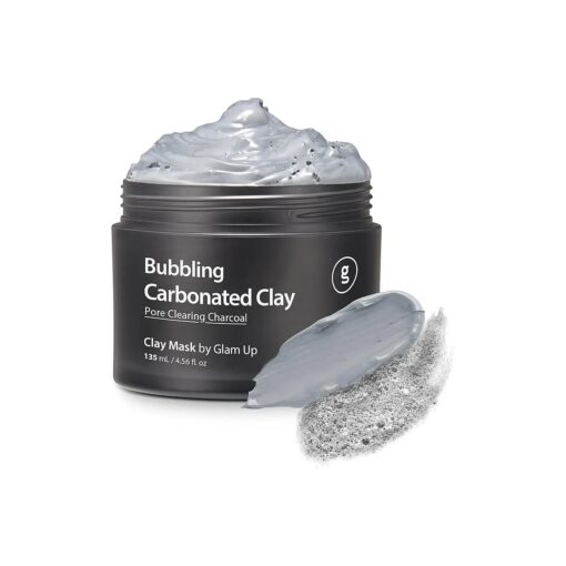 GLAM UP Clean Bubbling Carbonated Clay Mask for Face Purifying- Blackhead Remover, Peel Off, Pore Clearing, Deep Cleansing, Detoxing Bubble Clay Mask, Vegan 135ml ( 4.56 Fl Oz )