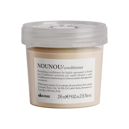 Davines NOUNOU Conditioner, Hydrating Deep Conditioner for Bleached, Permed, Relaxed, Damaged Or Very Dry Hair, Replenishes Chemically Processed Hair