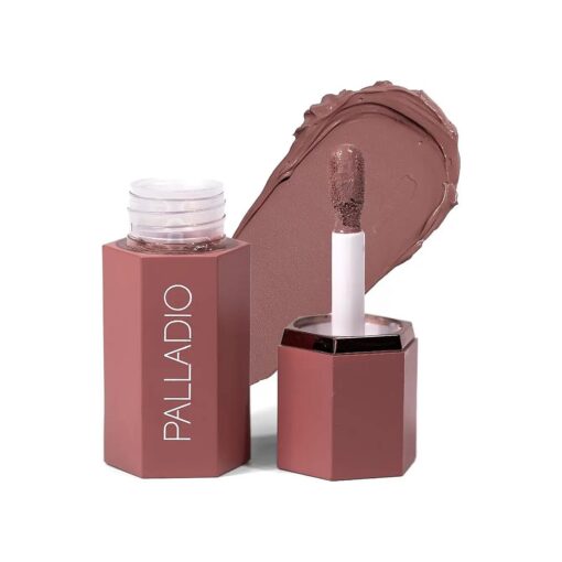 Palladio Liquid Blush for Cheeks & Lips 2-in-1 Makeup Face Blush, Weightless Cream Formula, Smudge Proof Long-Wearing Pigmented Blush, Natural Look Makeup Face Blushes, Dewy Finish, Dusty Rose