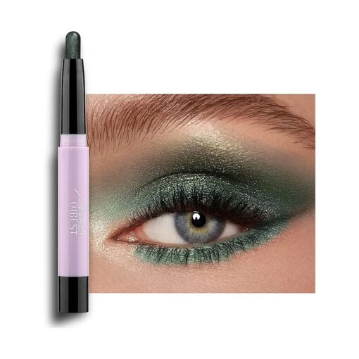 Cream Eyeshadow Stick, 12 Flattering Shades, Green Show Shimmer, Waterproof, Long Lasting, Buildable Neutral Eye Makeup