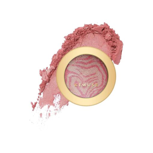 KIMUSE Baked Blush, Lighting Glow Marbleized Blush Powder Blush, Contour & Highlight Face for a Creamy Lightweight Natural Finish