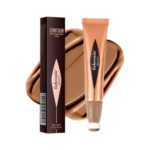 Go Ho Liquid Contour Wand, Liquid Bronzer Stick, Cream Face Bronze Concealer Contouring with Buildable Applicator, Easy to Blend & Long Lasting & Smooth Natural Matte Finish,05 # Bronzer Liquid