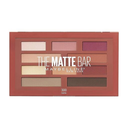 Maybelline New York The Matte Bar Eyeshadow Palette, 300 THE MATTE BAR, 1 Count