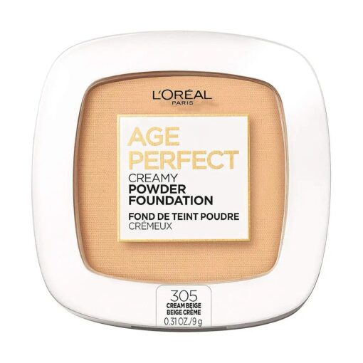 L'Oreal Paris Age Perfect Creamy Powder Foundation Compact, 305 Cream Beige, 0.31 Ounce