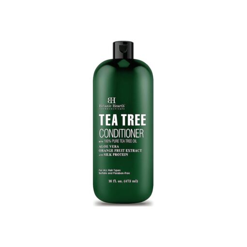 Botanic Hearth Tea Tree Conditioner | For All Hair Types | Fights Dandruff & Dry Scalp | With Vitamin C, Peppermint Oil, Rosemary Oil & Lavender Oil | Sulphate & Paraben Free | 16 fl oz