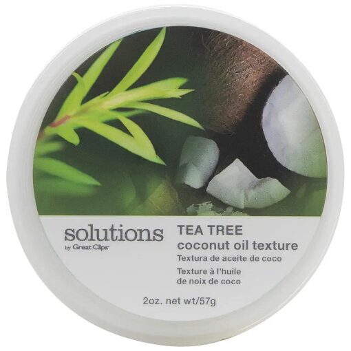 GREAT CLIPS Solutions Tea Tree Coconut Oil Texture 2oz | Texturizing & Styling | Pliable Hold | Great for Dry, Coarse Hair