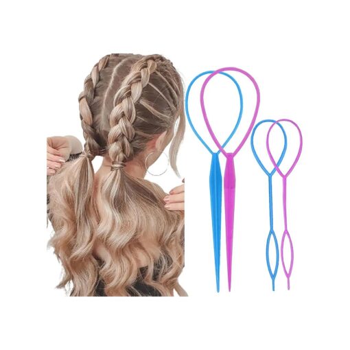 Topsy Tail Hair Tool Hair Pull Through Tool Hair Loop Styling Tool - Ponytail Maker French Braid Loop For Hair Styling Gifts For Women Who Have Everything - Braiding Hair Supplies