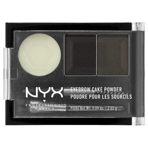 NYX PROFESSIONAL MAKEUP Eyebrow Cake Powder, Black/Gray