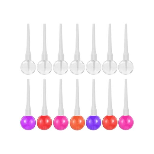 RONRONS 14 Pack Creative Lollipop Shape Empty Lip Gloss Tube Refillable Lip Balm Bottle Container,11ml/0.4oz