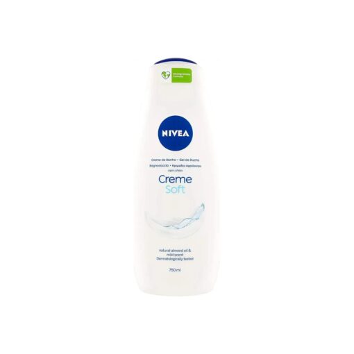 Nivea Body Wash - Creme Soft - With Almond Oil - Net Wt, 25.36 FL OZ ( 750 mL ) Per Bottle - One ( 1 ) Bottle