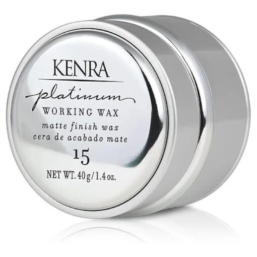 Kenra Platinum Working Wax 15 | Matte Finish Styler | Provides Medium, Flexible Hold | Non-Greasy | Creme-Based Formula To Texturize & Mold Styles | All Hair Types