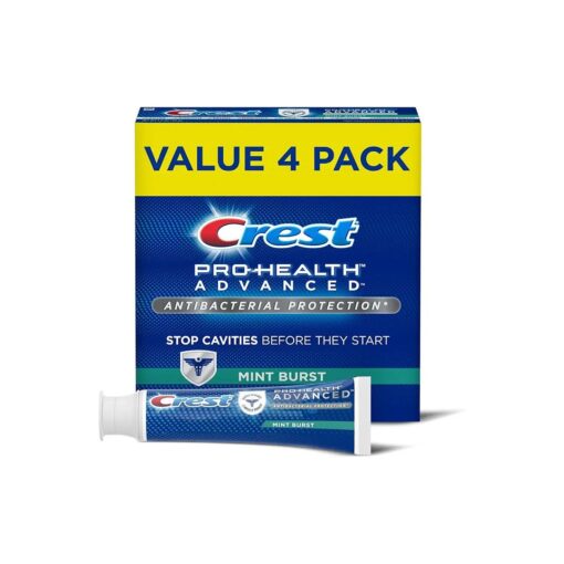 Crest Pro-Health Advanced Antibacterial Protection Toothpaste, Mint Burst, 5 Oz ( Pack of 4 )