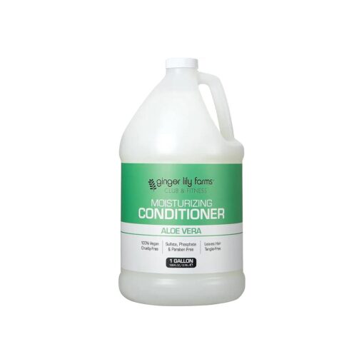 Ginger Lily Farms Club & Fitness Moisturizing Conditioner for Dry Hair, 100 % Vegan & Cruelty-Free, Aloe Vera Scent, 1 Gallon ( 128 fl oz ) Refill, white