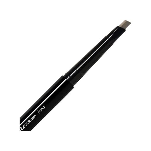 Luna : Light Brown-Gray Eyebrow Pencil - Waterproof, Double-Ended Automatic Angled Tip & Spoolie Brush, Cruelty-Free