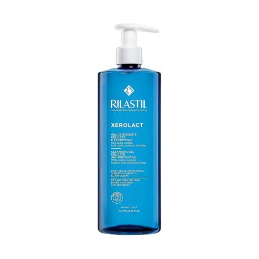 Rilastil Xerolact - Gel Limpiador Reparador para Piel Seca con Tendencia al Rascado e Irritacion, 750 Mililitros