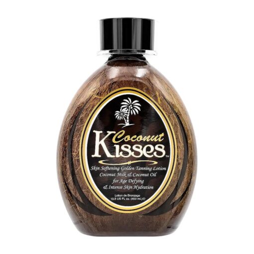 Coconut Kisses Golden Tanning Lotion Cruelty Free, Gluten Free, Mineral Oil Free, DHA Free for All skin type,13.5 oz