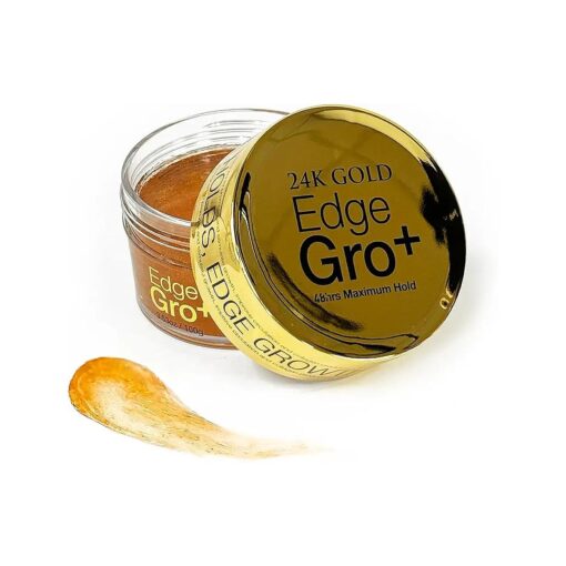 Edge Lux Edge Control Wax 48 Hour Maximum Hold No Flaking Natural Ingredients Scented Conditioning Styling Hair Gel Tamer ( 3.53 Ounce ( Pack of 1 ), 24K Gold Edge Gro+ )