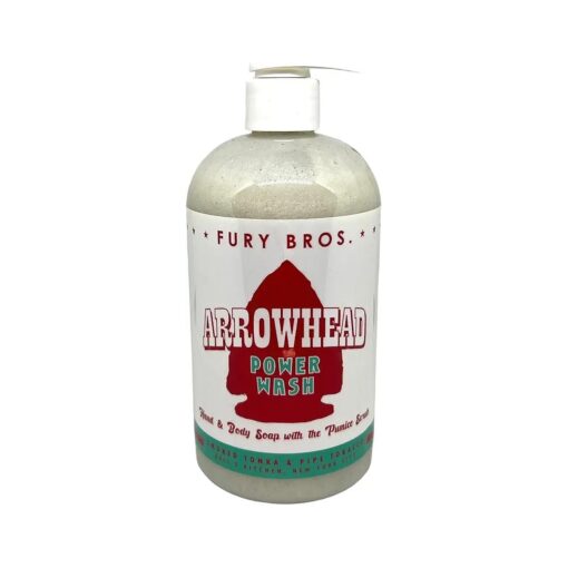 Arrowhead Premium Hand & Body Power Wash From Smoked tonka and rich, velvety pipe tobacco | All Natural, Vegan Friendly With Pumice Scrub | Made In The USA | 16 oz