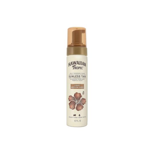 Hawaiian Tropic Sunless Tan Light/Medium Self-Tanning Foam, 6.7oz | Self Tanner Light, Self Tanner Medium, Sunless Tanner, Sunless Tanning Foam, 6.7oz