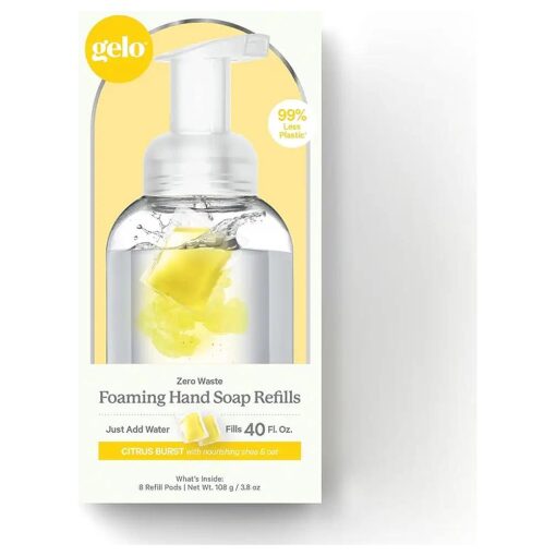 Gelo - Foaming Hand Soap Refill Pods | Eco-Friendly | 40oz Refill ( Lemon, Basil & Geranium )