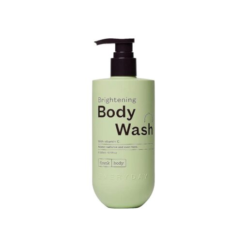 frank body Brightening Body Wash | Vegan & Cruelty Free | Evens Tone & Brightens Complexion | Made with Vitamin B & C, Kakadu Plum and Pomegranate | Bamboo & Camellia Scent | ( 360 mL / 12.17 fl oz )