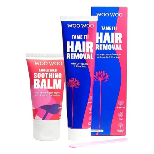 WooWoo - Natural Tame It ! Full Size Hair Removal Dolphin Smooth Bundle | Clean + Vegan Intimate Skin Care ( 2 Piece Bundle )