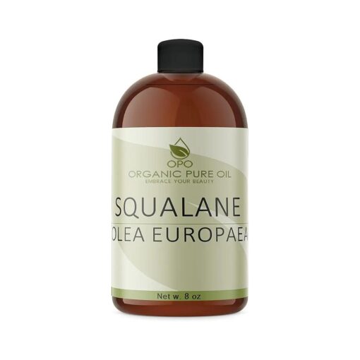 Squalane Oil - 8 oz - 100 % Pure, Natural, Plant-Derived, Non GMO, Refined, Squalene Alternative from Olive - Hydrating & Moisturizing Carrier Oil - Perfect for Skin Hair Body Face - Packaging May Vary