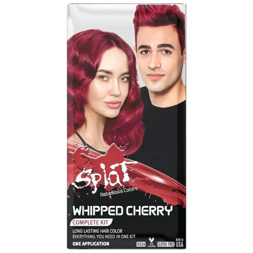 Splat | Complete Hair Dye Kit | Semi-Permanent | Long Lasting | Vegan and Cruelty-Free ( Whipped Cherry )