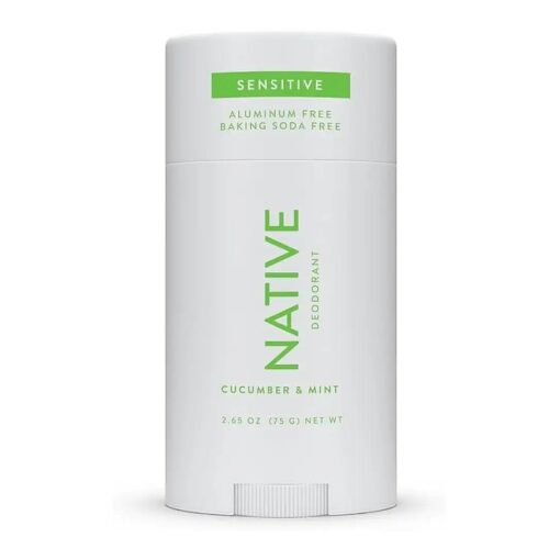 Native Sensitive Deodorant Contains Naturally Derived Ingredients, 72 Hour Odor Control | Deodorant & Women and Men, Aluminum Free with Baking Soda, Coconut Oil and Shea Butter | Cucumber & Mint