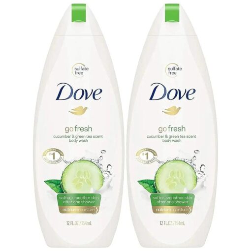 Dove Body Wash 11 Ounce Go Fresh Cucumber & Green Tea, 11 Fl Oz ( Pack of 2 )