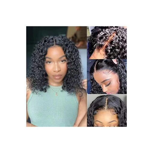 Curly Bob Wig Human Hair 13x4 Lace Front Wigs Human Hair for Women 180 % Density Short Curly Bob Wigs Human Hair Pre Plucked Bob Curly Lace Front Wig Human Hair 12 Inch