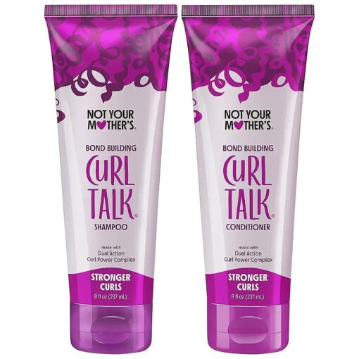 Not Your Mother 's Curl Talk Bond Building Shampoo and Conditioner ( 2-Pack ) - 8 fl oz - Strengthening Shampoo and Conditioner Set for Curly Hair