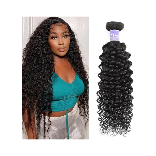 Curly Wave Single Bundles Brazilian Virgin Human Hair Jerry Curly Weave One Bundle 12A Grade Unprocessed Hair Extensions Natural Black 1 Bundle 12inch 95g/pc