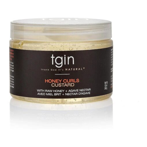 tgin Honey Curls Custard For Natural Hair - Dry Hair - Curly Hair - Damaged Hair - 12 Oz