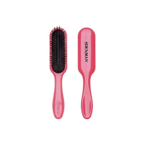 Denman Tangle Tamer Ultra ( Pink ) Detangling Paddle Brush For Curly Hair And Black Natural Hair - use with both Wet & Dry Hair, D90L