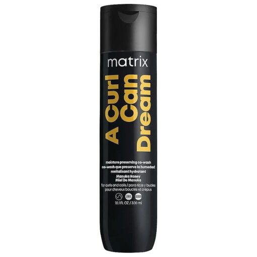 Matrix A Curl Can Dream Co-Wash | Gentle Cleansing Conditioner | Revives Curls Between Washes | For Curly & Coily Hair | Infused with Manuka Honey Extract |Packaging May Vary | 10.1 fl, oz .