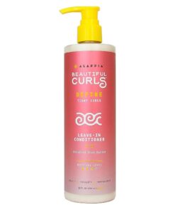 Alaffia Hair Care, Beautiful Curls, Leave in Conditioner for Tight Curls, Thick & Curly Hair Products, Shea Butter, Vitamin E & Coconut Oil, 12 Fl Oz