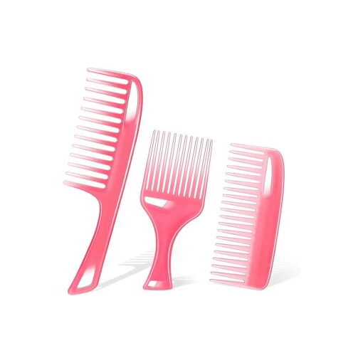 3 Pieces Wide Teeth Comb No Handle Detangler Comb Smooth Hair Pick Comb Large Tooth Comb Wide-tooth Comb Shower Combs Hair Detangling Comb for Curly Hair Long Hair Wet Hair,3 Piece Set