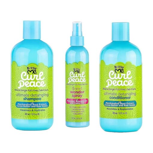 Just For Me Kids Curl Peace Hair Products Combo ( SHAMPOO, CONDITIONER & WONDER SPRAY )