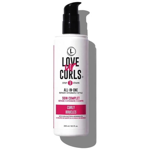 Love Ur Curls LUS Brands All-in-One Styler for Natural Curly Textures 8.5oz - Repair, Hydrate, and Style in One Step - No Crunch, No Cast, Hair Care With Shea Butter & Moringa