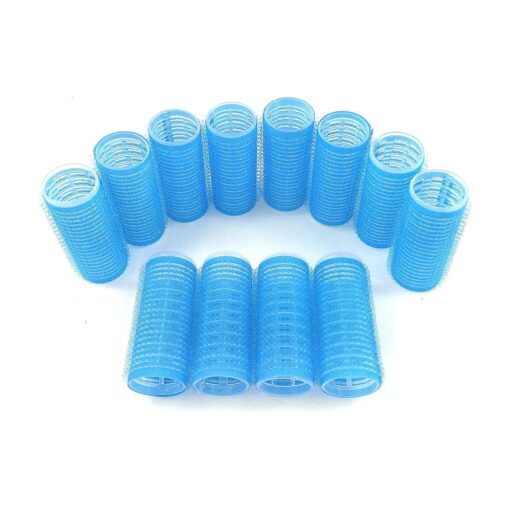 Small Size Hair Rollers Curlers Self Grip Holding, For Hairdressing, Design Gripping Sticky Cling Style For DIY Or Salon ( 25mm/1" 12PCS ) Random Color