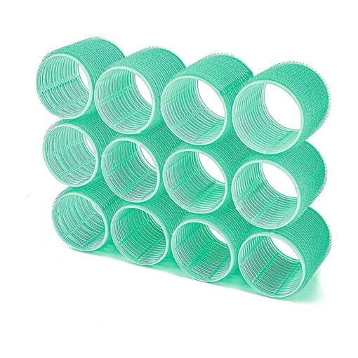 Hair Rollers, 12 Pack Self Grip Salon Hairdressing Curlers, Hair Curlers Sets, DIY Curly Hairstyle, Colors May Vary, JUMBO