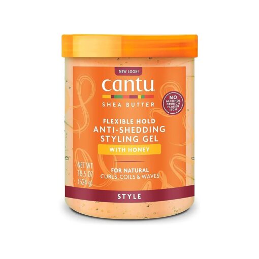 Cantu shea butter maximum hold anti-shedding styling gel honey, 18.5 Ounce