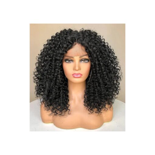 RunM Curly Lace Front Wigs Pre Plucked, Lace Front Wigs for Black Women