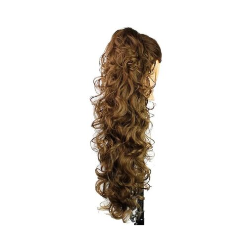 S-ssoy 31" ( 78cm ) Women 's Curly Pony Tail Hair Piece Synthetic Claw Clip Ponytail Wavy Long Curled in Hair Extension Extensions Long/Voluminous Wig Hairpieces for Women Girls Lady,12 #