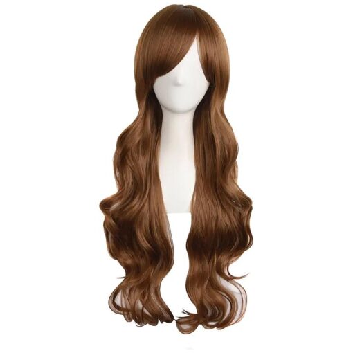 MapofBeauty 28" /70cm Charming Women 's Long Curly Full Hair Wig ( Light Brown )