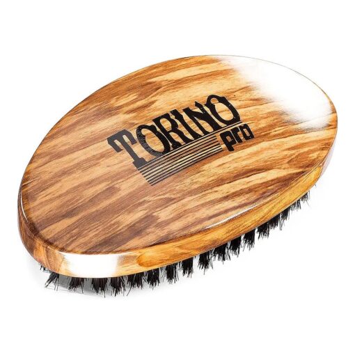 Torino Pro Wave Brush # 710 By Brush King - Medium Soft Curve 360 Waves Palm Brush