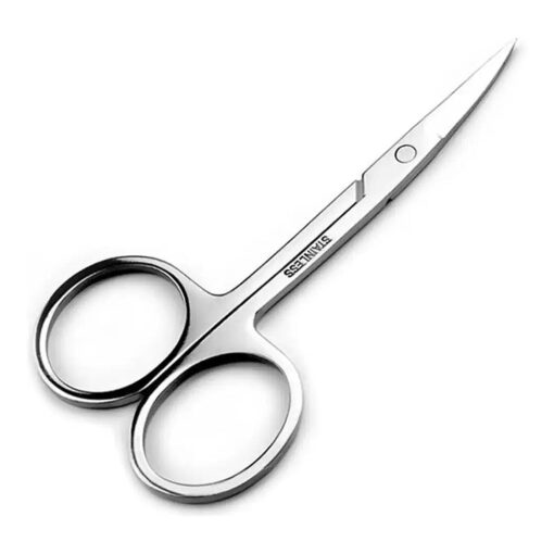 Small Eyebrow Scissors All Purpose - FEITA Mini Women 's Grooming Metal Steel Curved Cutting Scissors for Brow, Lash, Nose hair, Mustache, Nail, Craft