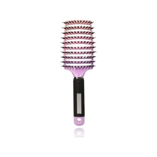 Wet Hair Detangling Brush For Curly Hair, Wet Hair Brush Detangler For Women, Curved Hair Brush For Wet Or Dry Hair.Voremy Brush For Thick Hair & Make Hair Shiny, Boar Bristle Hair Brush.Gradient